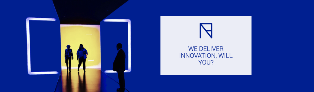 Auf dem Bild ist zu lesen: We deliver innovation, will you?